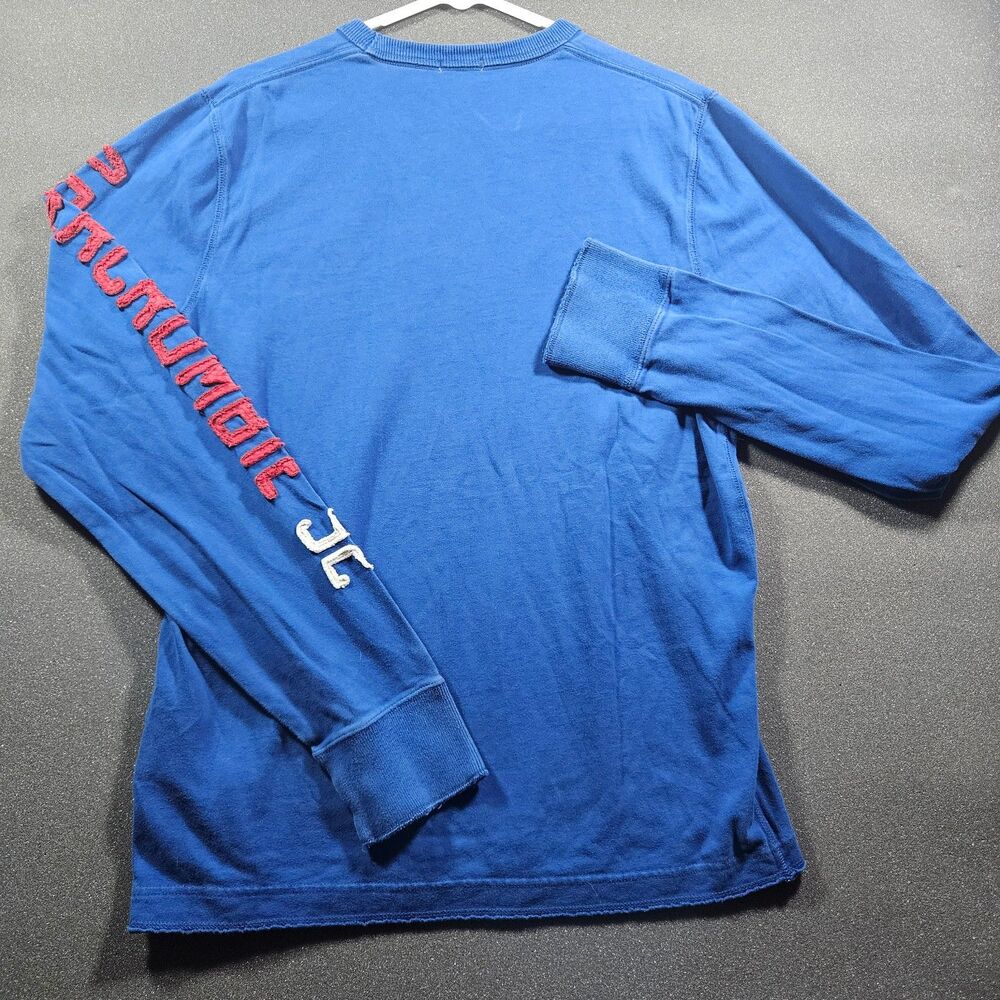 Abercrombie Long Sleeve Shirt Men’s M Blue Embroidered 92 Moose Logo Tee